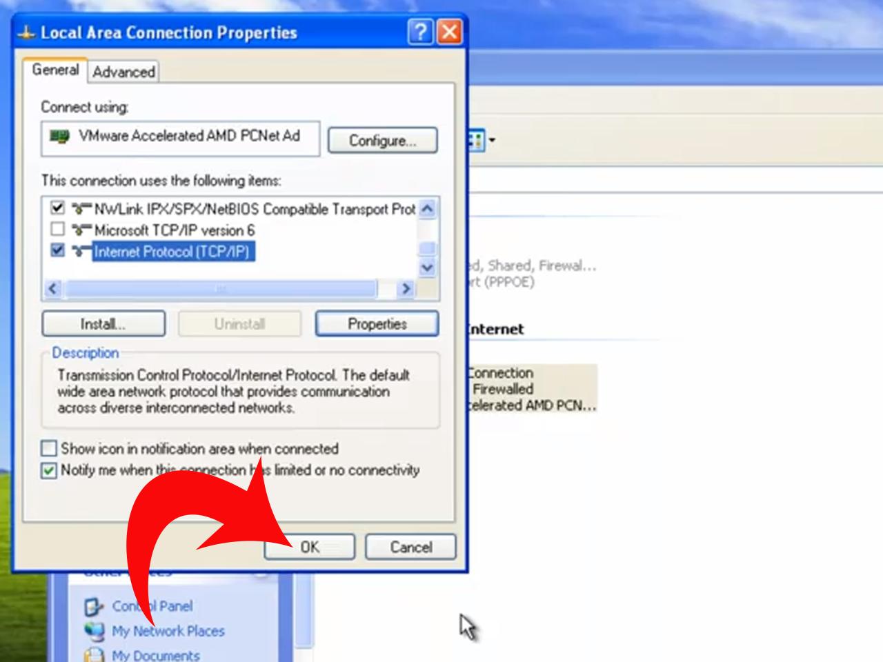 Cara setting jaringan internet di windows xp