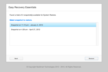 Restore factory recovery windows xp easy settings essentials system vista without cd will guide restoring neosmart