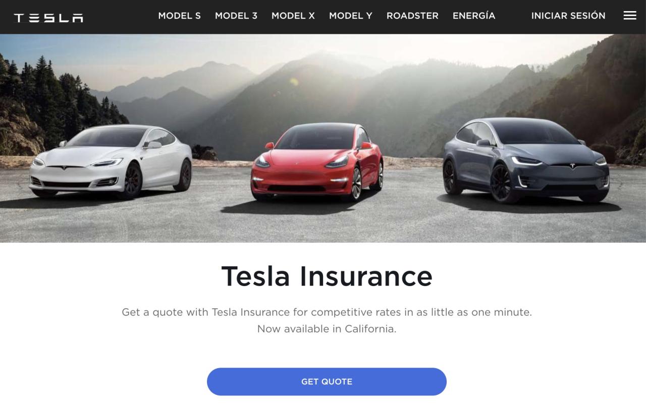 Tesla insurance in washington state