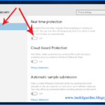 Cara mematikan real time protection windows 10