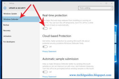 Cara mematikan real time protection windows 10