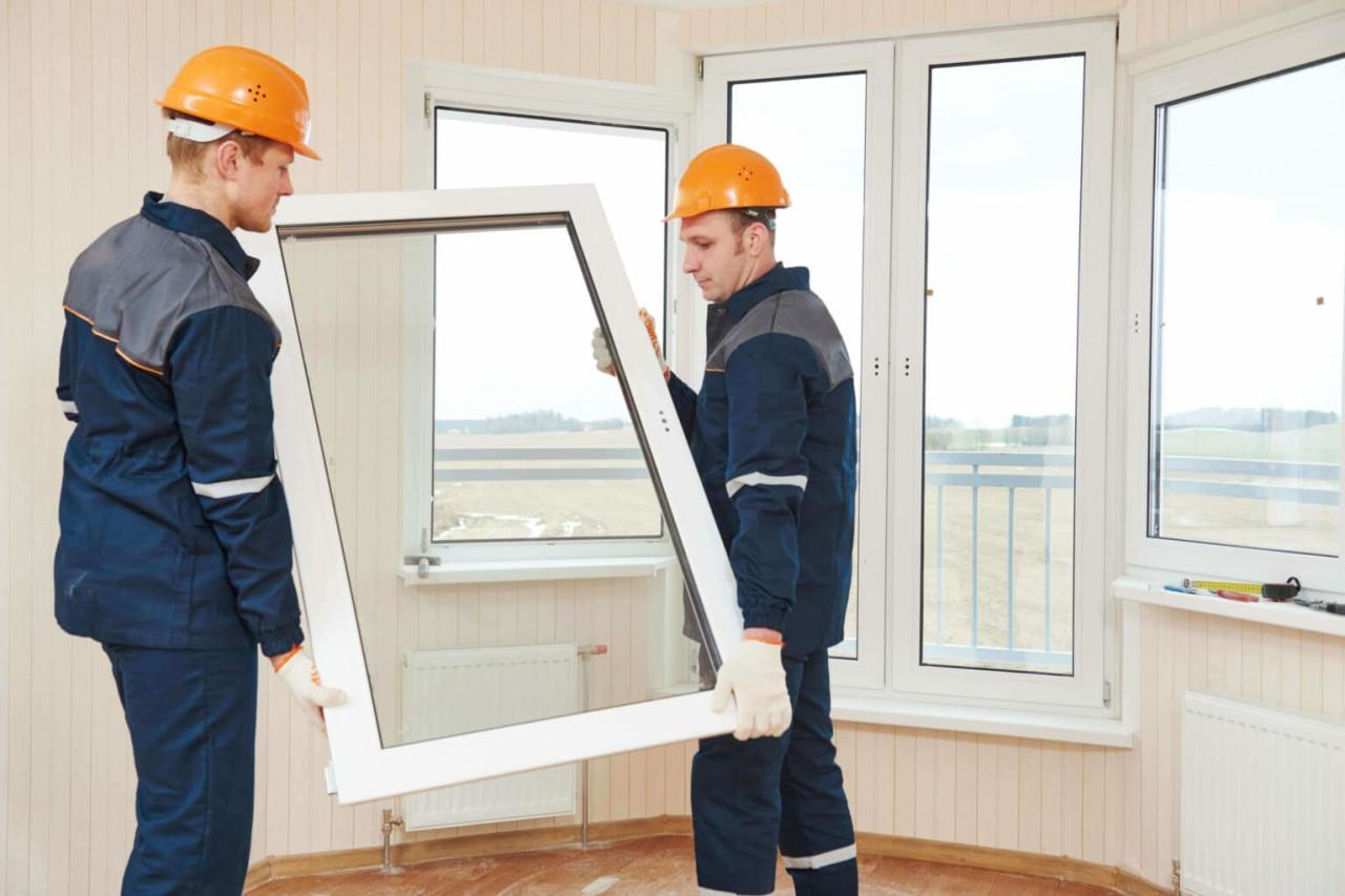 Construction windows install