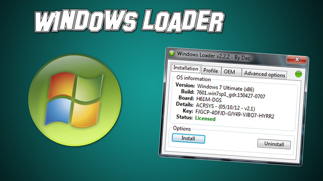 Cara menggunakan windows 7 loader by daz