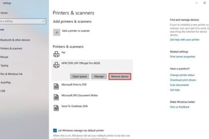 Cara menghapus printer di windows 10