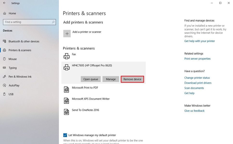 Cara menghapus printer di windows 10