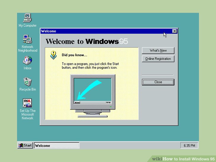 Cara menginstal windows 95