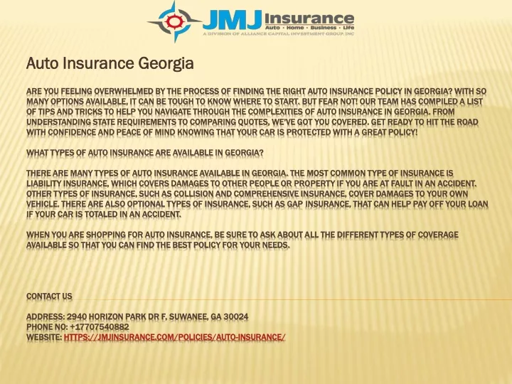 State of georgia auto insurance