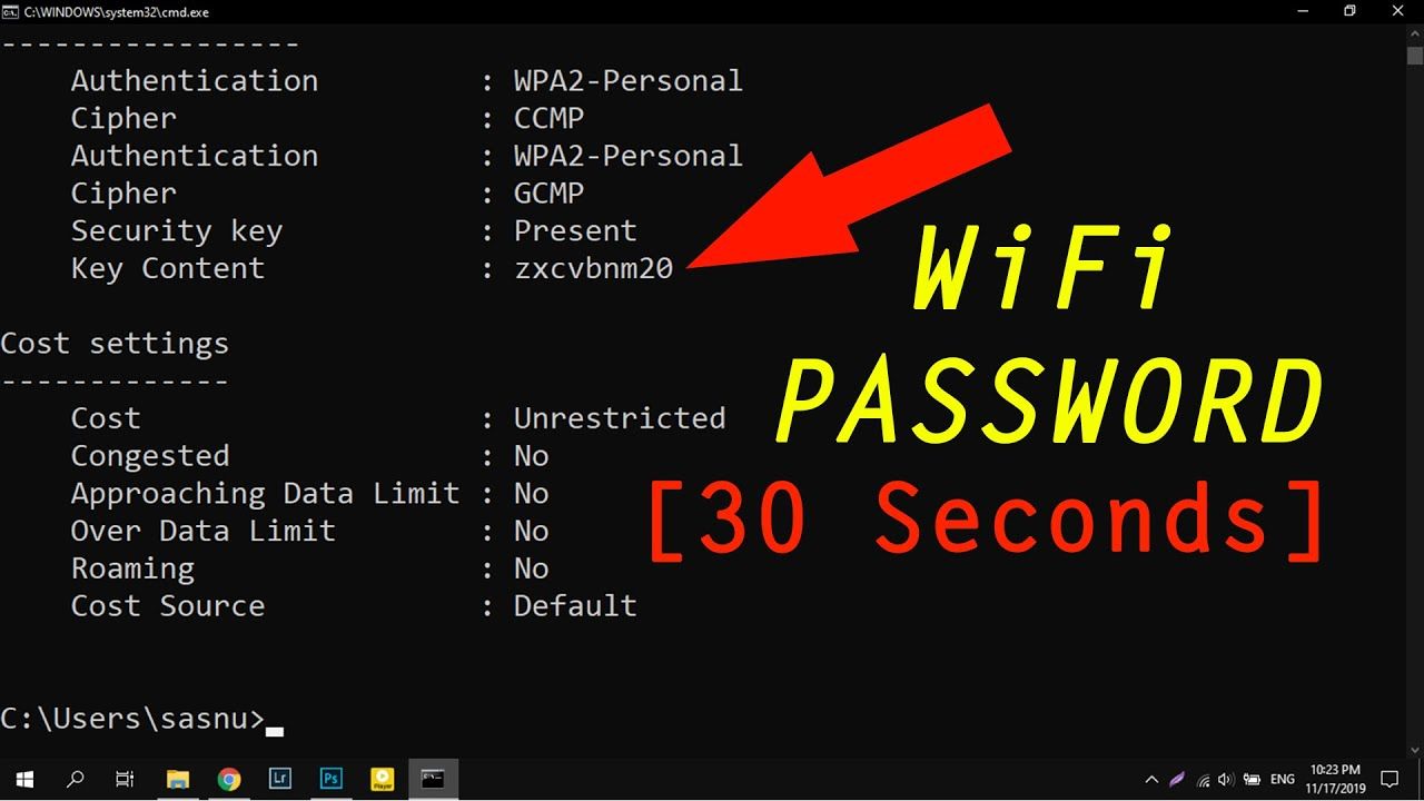 Cara melihat password wifi di windows 10 cmd