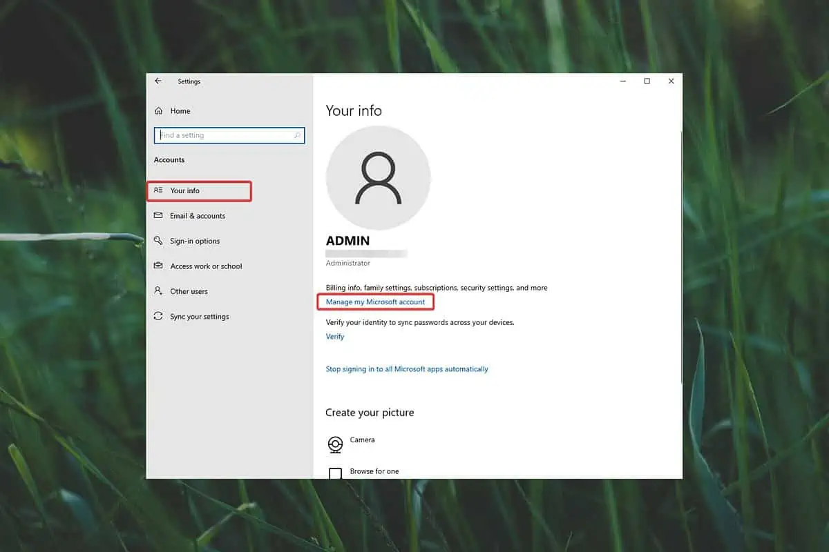 Change windows username name account next click