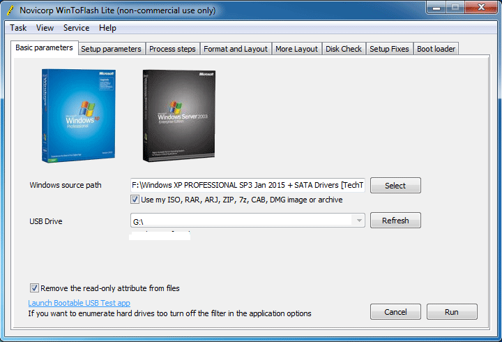 Xp usb windows drive install flash