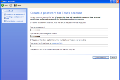 Cara membuat password pada komputer windows xp