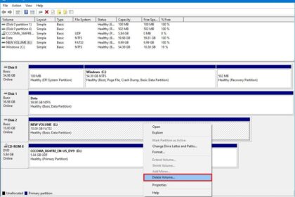 Cara menghapus local disk di windows 10