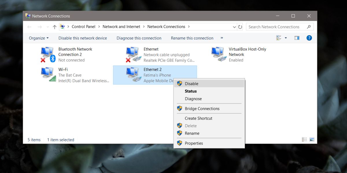 Cara mematikan ethernet di windows 10