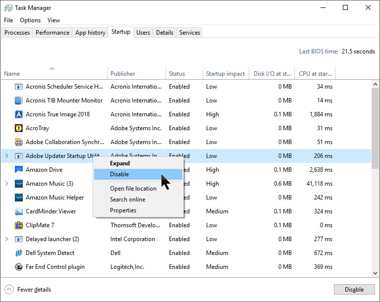 Cara mematikan aplikasi startup windows 10