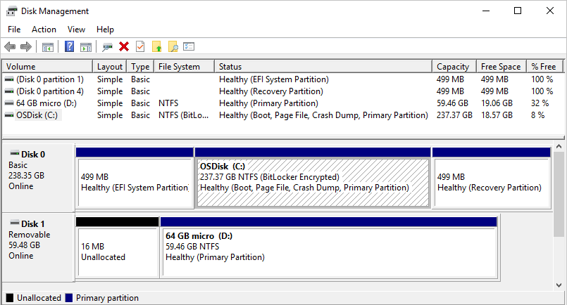 Cara memisahkan local disk windows 10