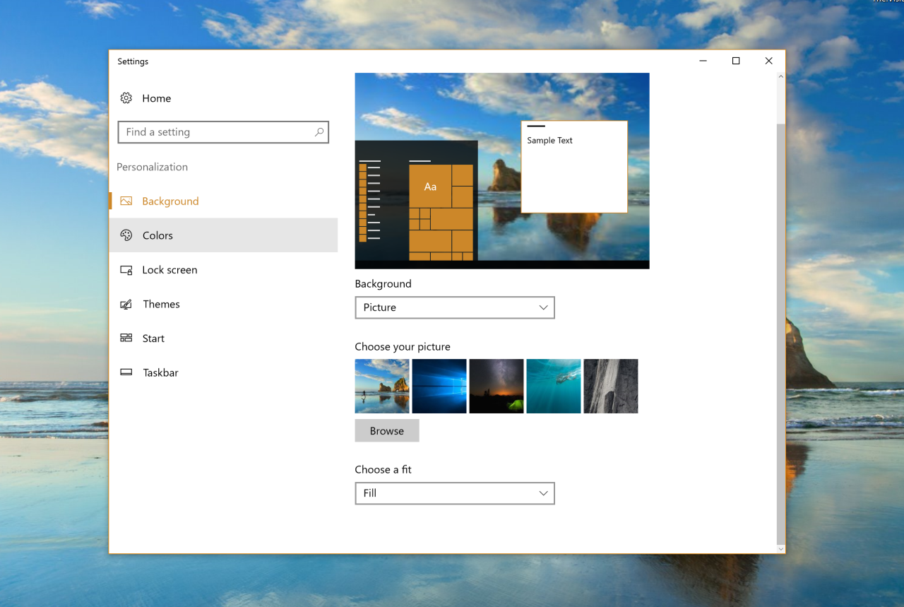 Cara merubah background file explorer windows 10