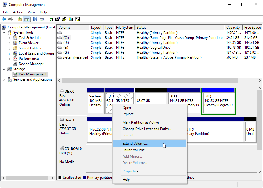 Cara memisahkan local disk windows 10