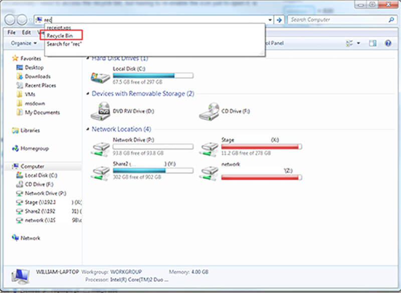 Cara melihat recycle bin di windows 7