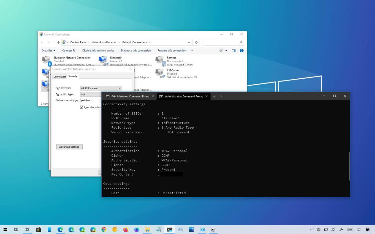 Cara melihat password lan di komputer windows 10