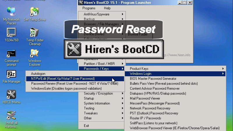 Cara menggunakan hiren boot usb windows 7