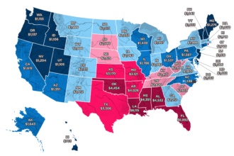 Cost states living map affordable live state america most united places cheapest charleston movoto sc usa vs expensive least retire