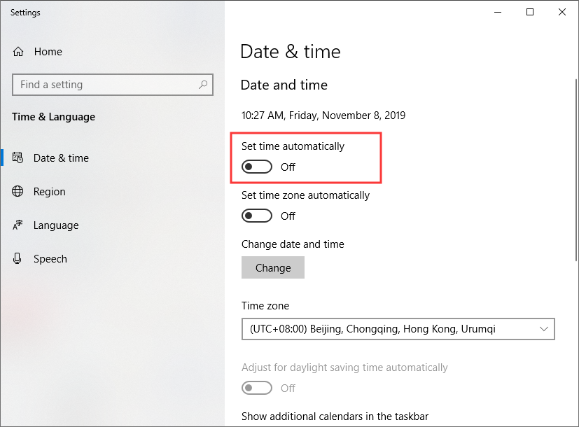 Time windows change date clock data setting set settings adjust icon ways automatically right off opens step