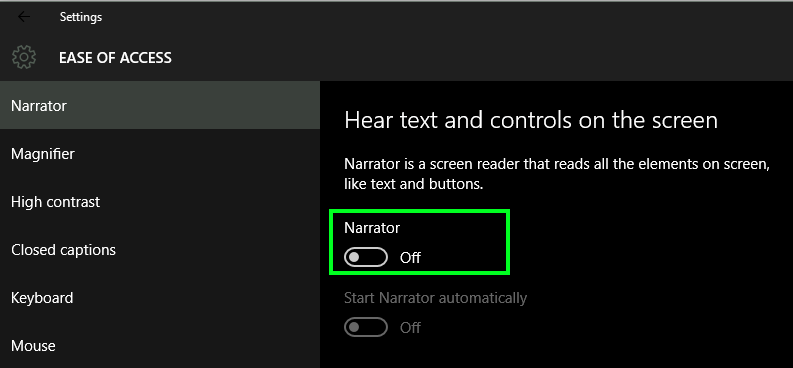 Cara menonaktifkan narator pada windows 10