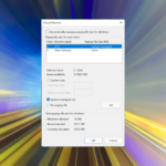 Memory virtual windows adjust