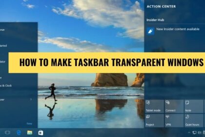 Cara membuat taskbar transparan windows 10