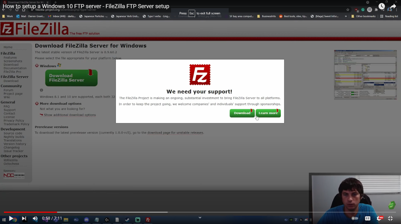 Cara membuat ftp server di windows 10 dengan filezilla