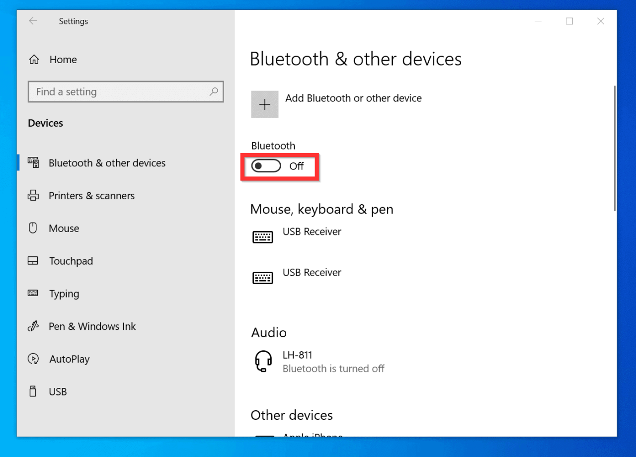 Cara menyalakan bluetooth di windows 10