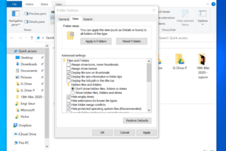 Cara menampilkan ekstensi file windows 10