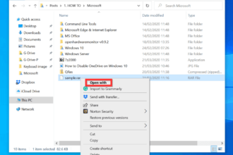 Cara buka file rar di windows 10