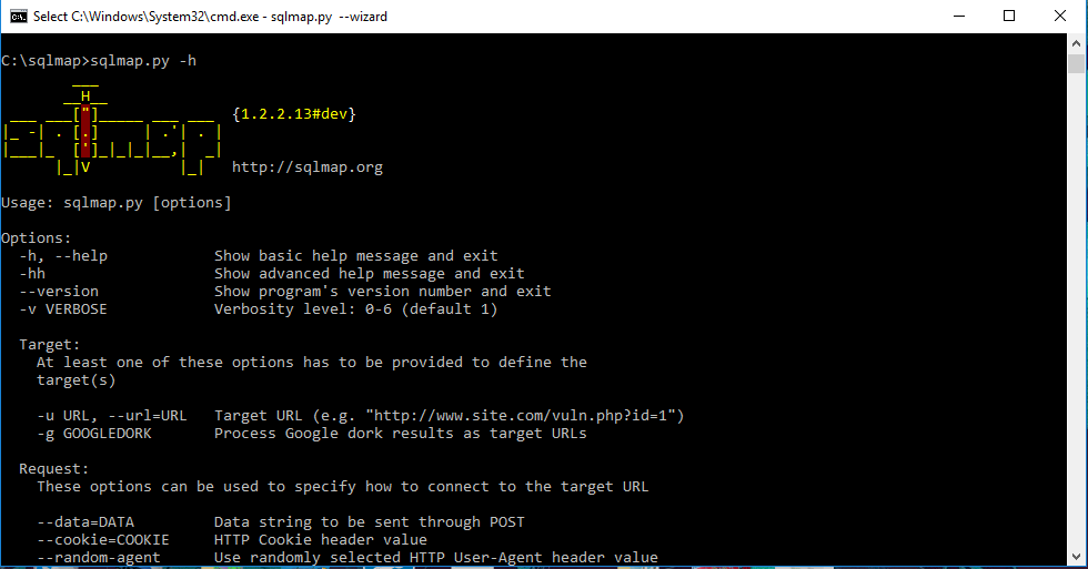 Cara menggunakan sqlmap di windows