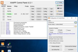 Xampp computer apache separately configure able button