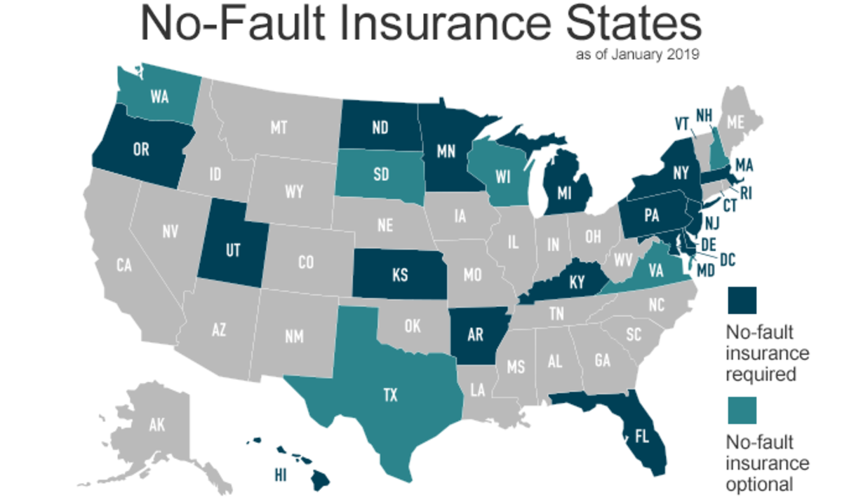 States with no fault auto insurance