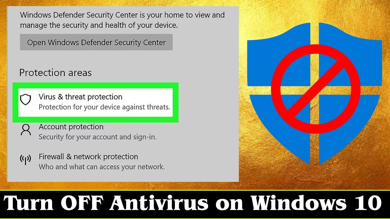 Cara mematikan antivirus windows 10