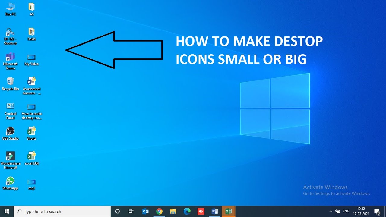 Cara mengecilkan ikon di windows 10