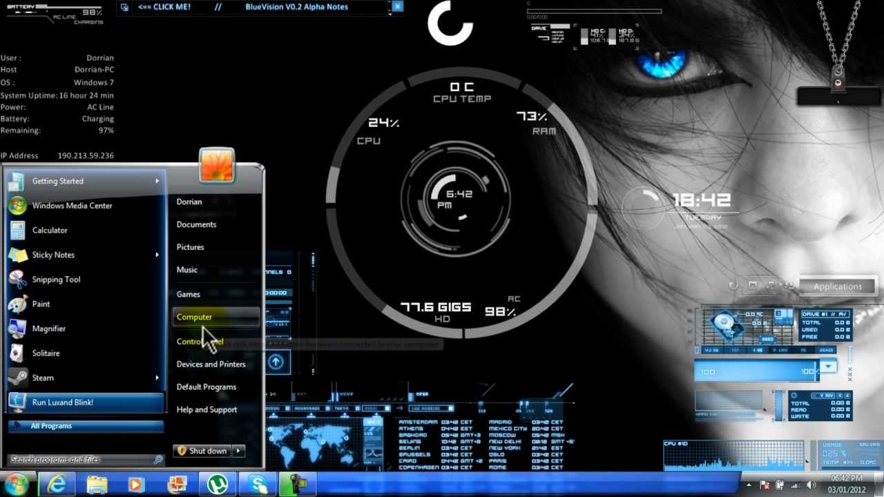 Cara mengganti tema windows 7