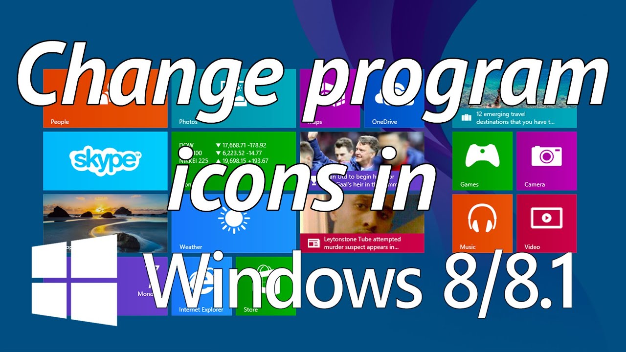 Cara mengganti icon windows 8