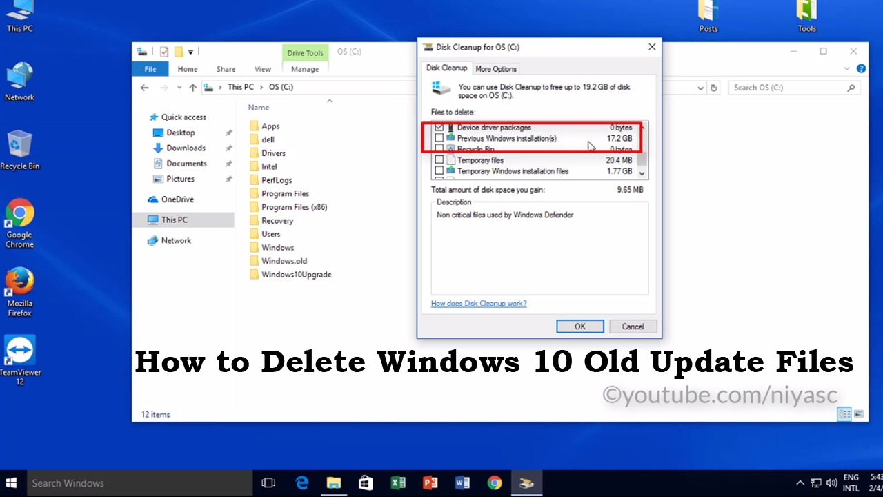 Cara menghapus file windows old di windows 10