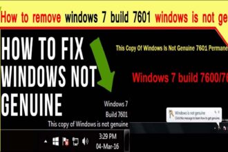 Cara menghilangkan tulisan windows 7 build 7600