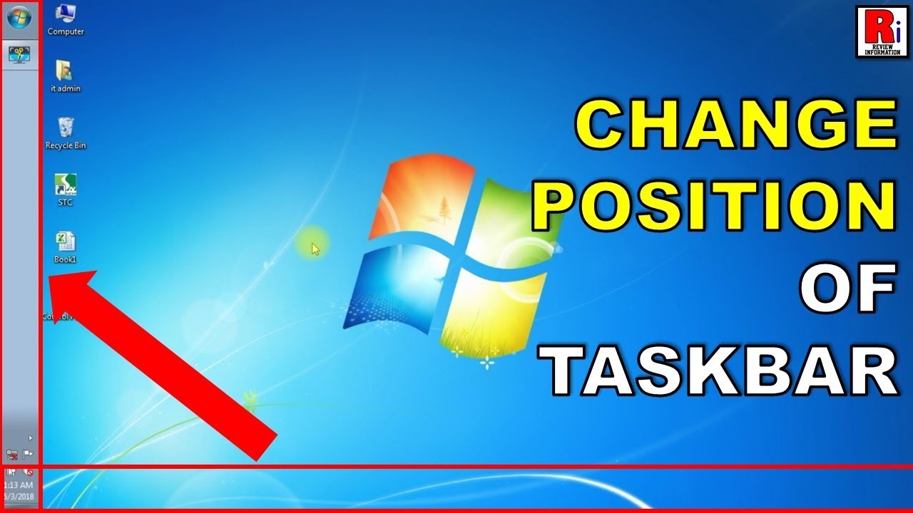 Cara mengubah posisi taskbar windows 7