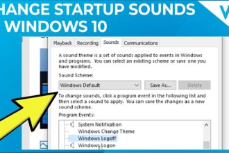 Sound enable startup change windows