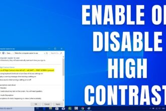 Contrast high windows set combination key disable introduced enable microsoft also has