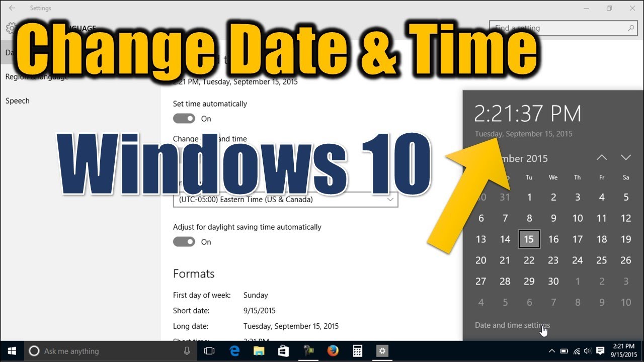 Cara mengubah tanggal dan waktu di laptop windows 10