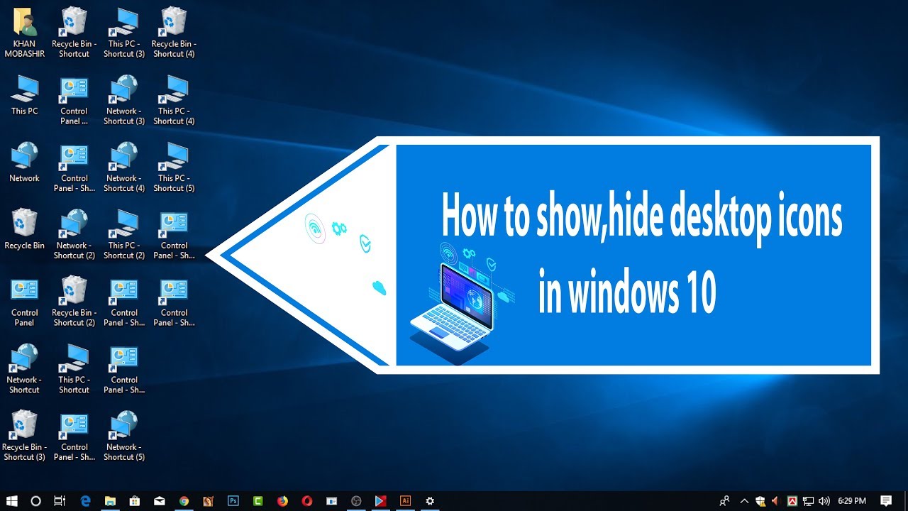 Cara menyembunyikan desktop windows 10