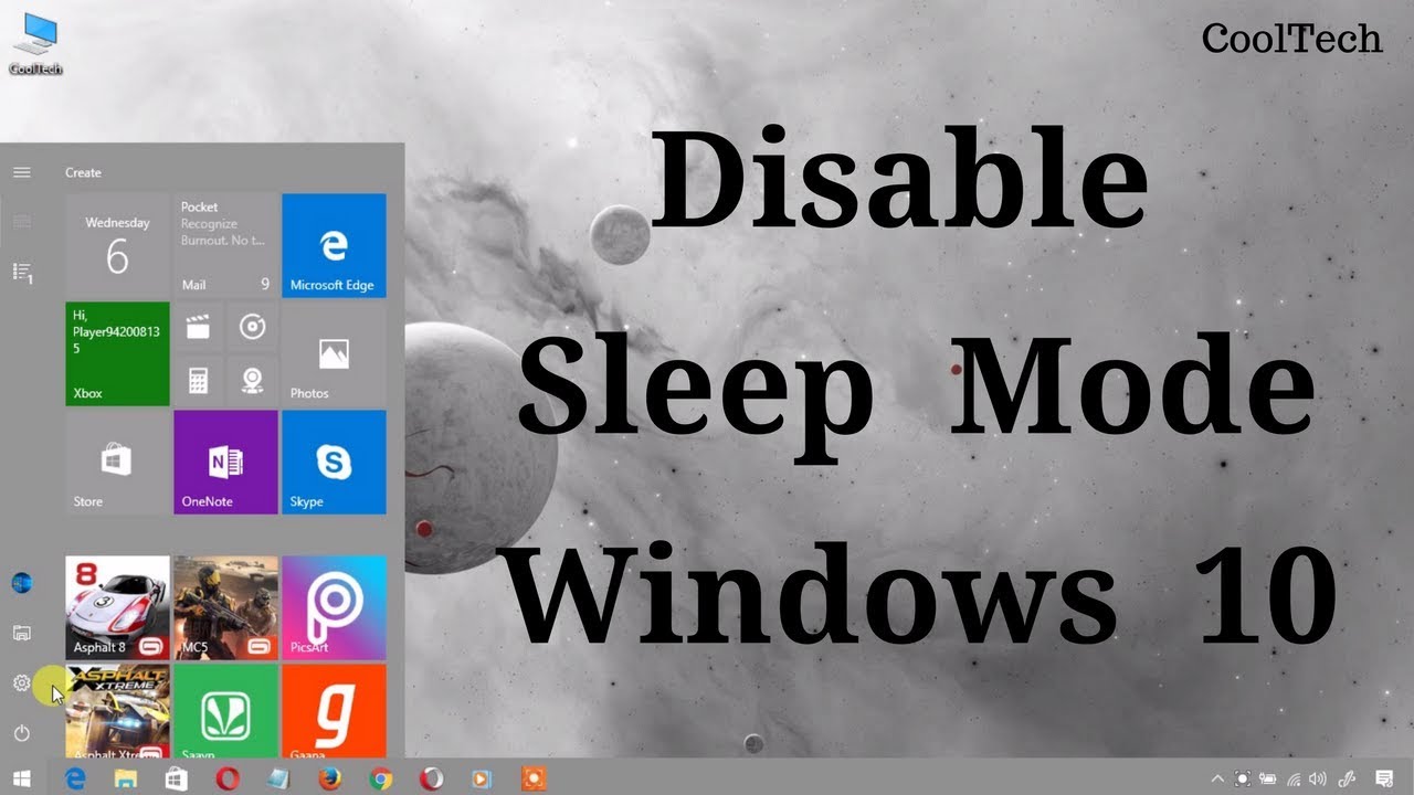 Windows prevent sleep going step