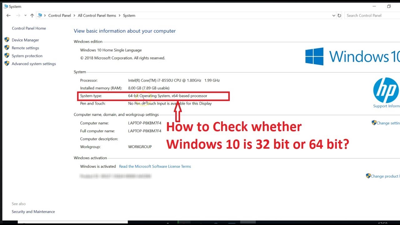 Cara cek 32 bit atau 64 bit windows 10