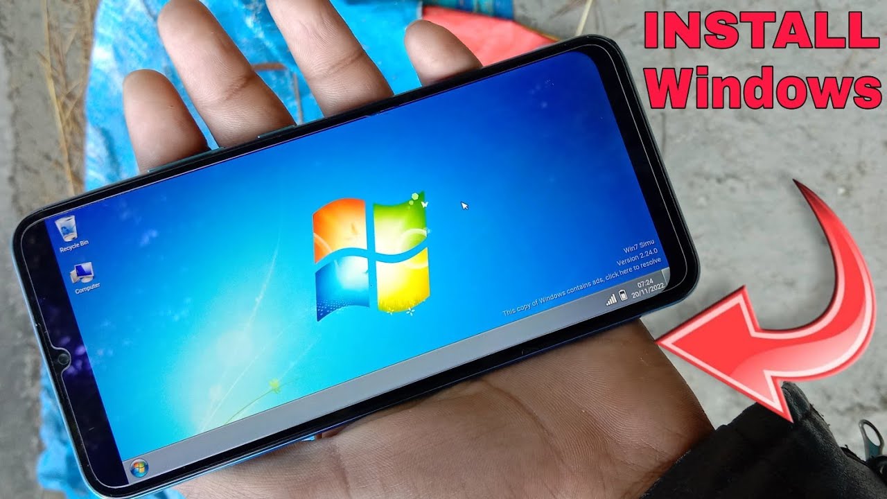 Cara instal windows 7 dengan android